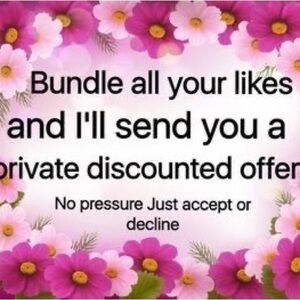 All Bundles of 2 or more items will get 15% off plus a shipping discount.